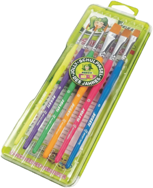 JOLLY Pinselset 6 Stück verschiedene Größen sortiert