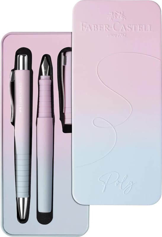 Faber-Castell Set Poly Ball Pen Blushing Sky Füller KS