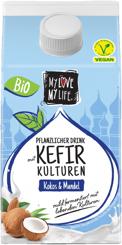 MyLove MyLife Organic plant-based drink with kefir cultures coconut-almond