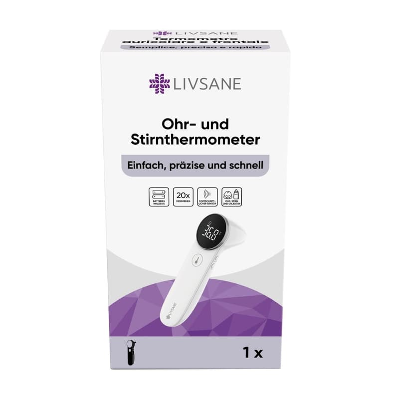 Livsane Ohr-Stirnthermometer