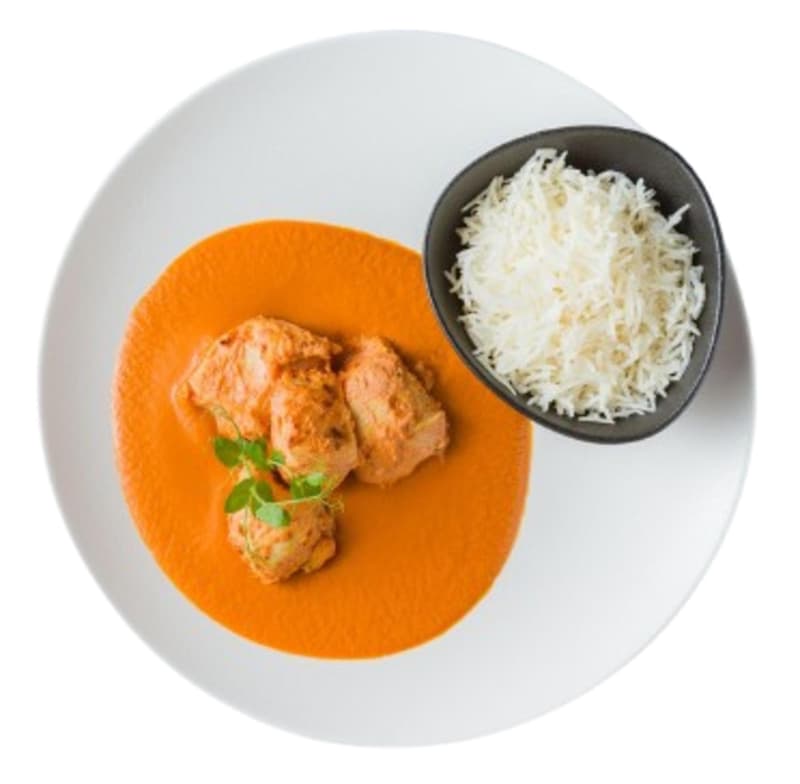 High Protein Butterchicken mit Basmati Reis