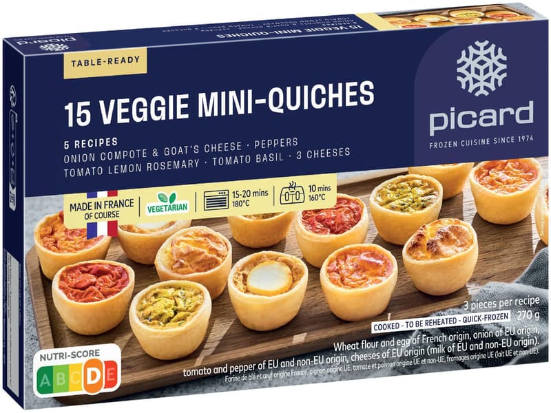 PICARD 15 Mini Quiches (tiefgekühlt)