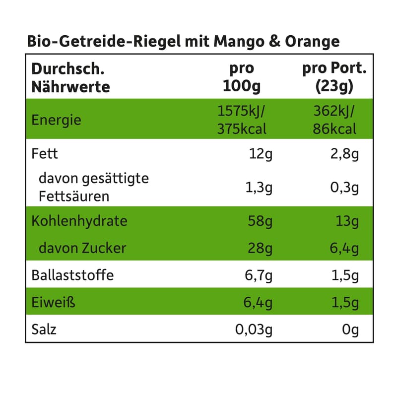 Freche Freunde BIO Frecher Riegel Mango & Orange