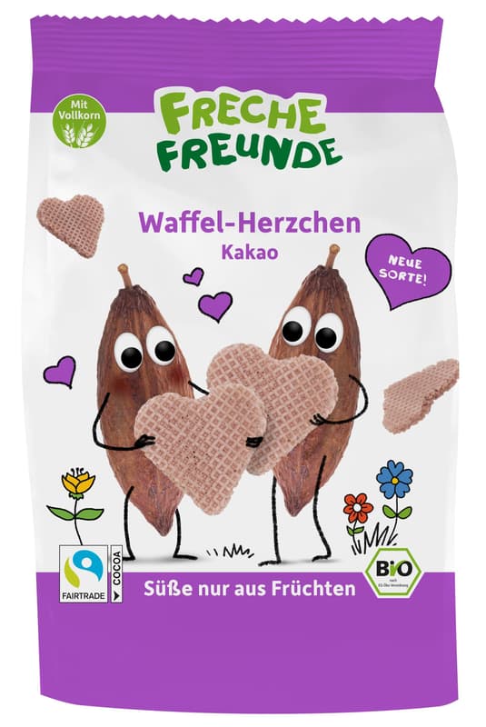 Freche Freunde BIO Waffel-Herzchen Kakao