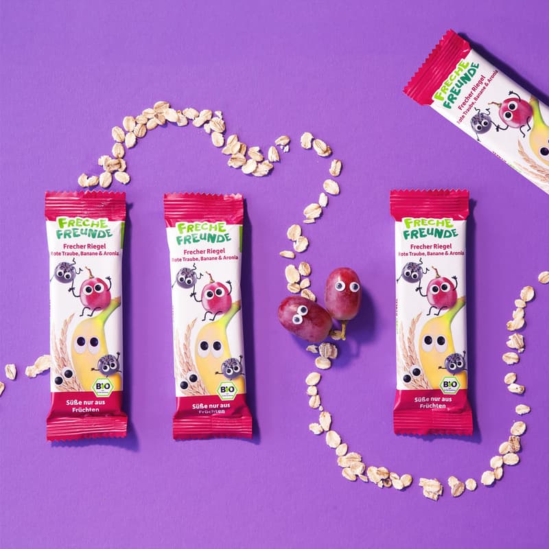 Freche Freunde BIO Frecher Riegel Banane, Rote Traube & Aronia