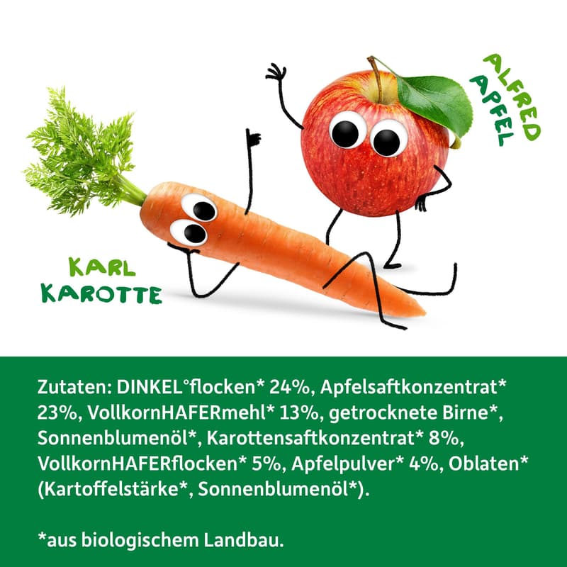 Freche Freunde BIO Frecher Riegel Apfel & Karotte