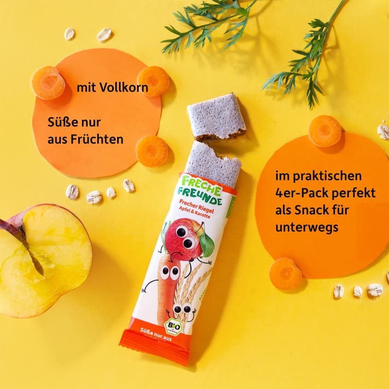 Freche Freunde BIO Frecher Riegel Apfel & Karotte