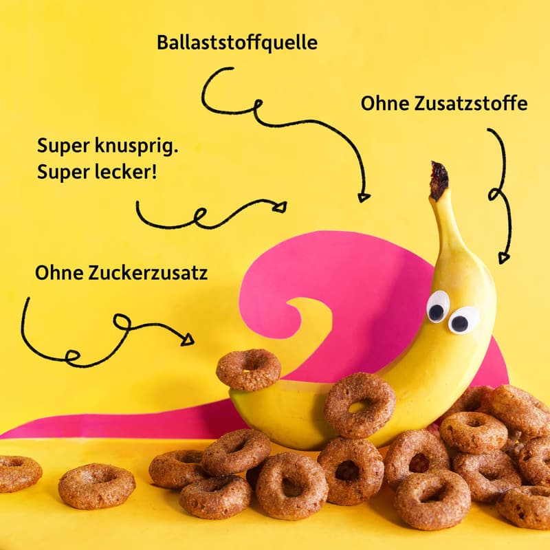 Freche Freunde Kids BIO Knusper Donuts Banane, Kakao & Zimt