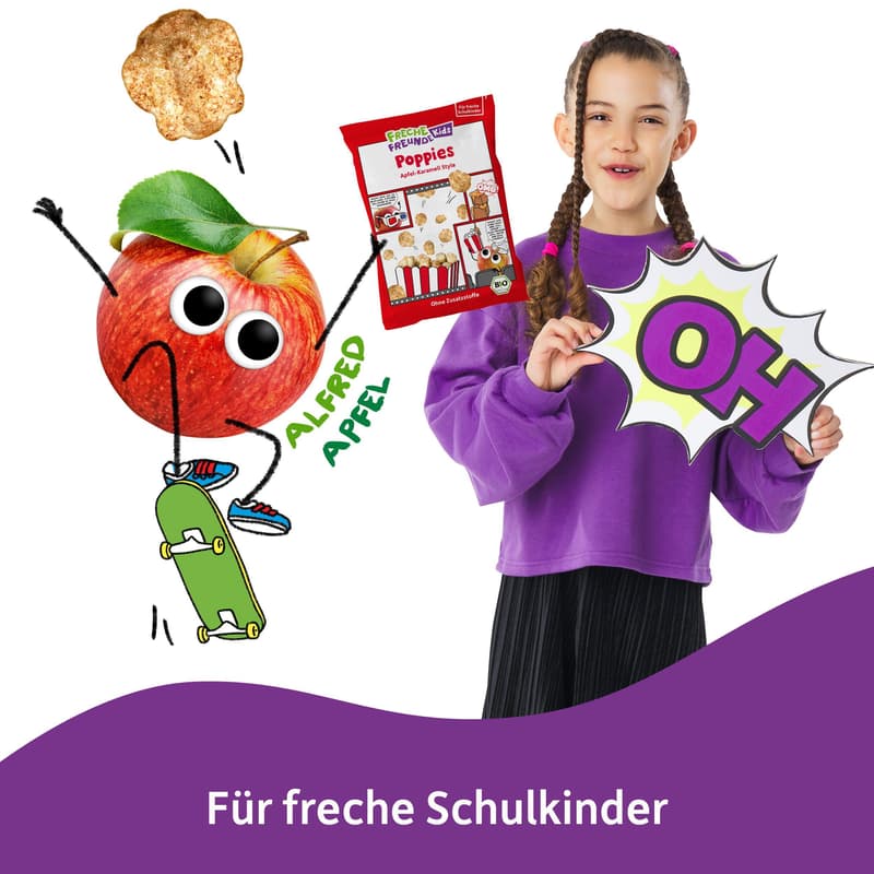 Freche Freunde Kids BIO Alfreds Poppies Apfel-Karamell Style
