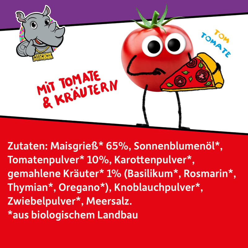 Freche Freunde Kids BIO Toms & DIKKAs Knusper Kringel Pizza Style