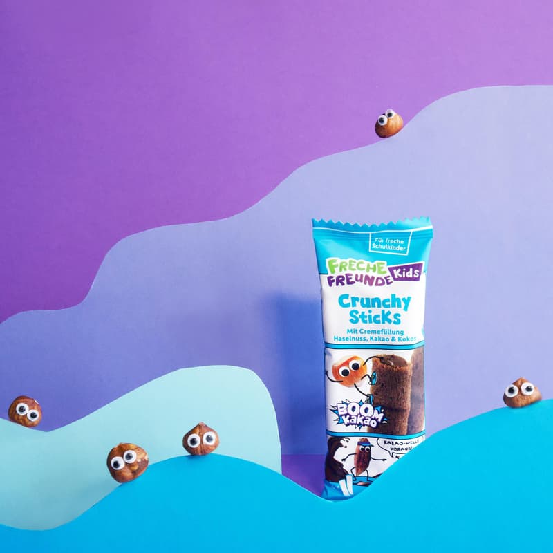 Freche Freunde Kids Organic Crunchy Sticks with Hazelnut, Cocoa & Coconut Cream Filling 23g