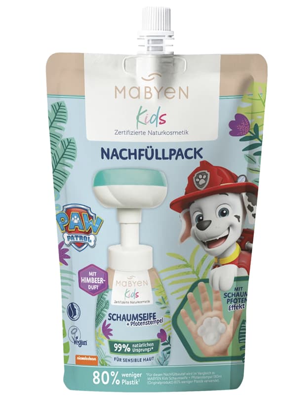 Mabyen Kids Schaumseife Nachfüllpack, weiß