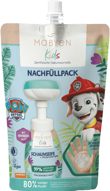 Mabyen Kids Schaumseife Nachfüllpack, weiß