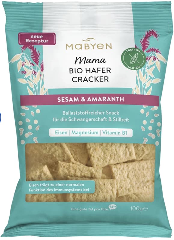 Mabyen Mama Bio Hafer Cracker Amaranth