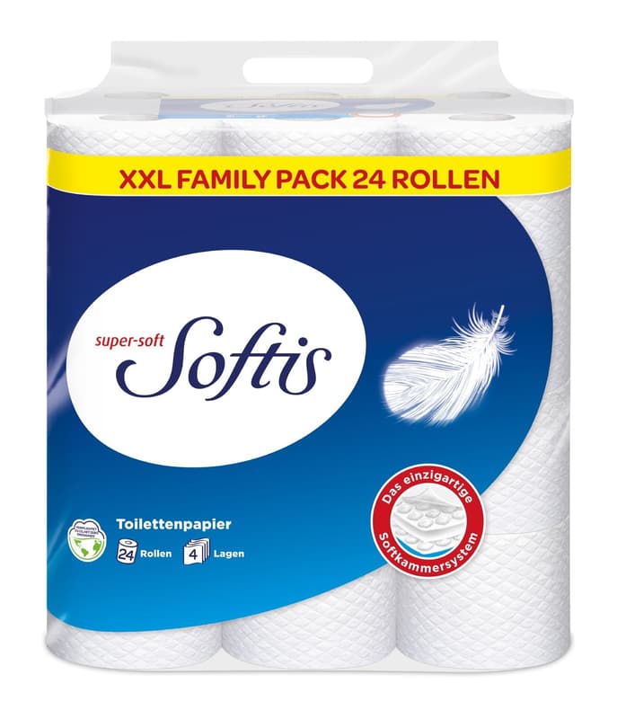 Softis Toilettenpapier 24 Rollen 4-lagig