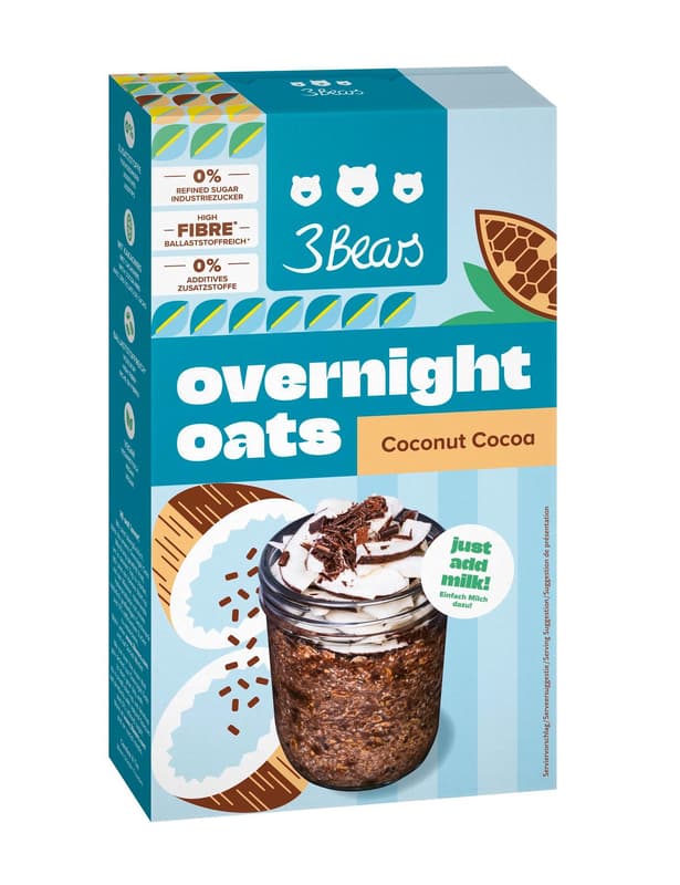 3Bears Overnight Oats Kokos-Kakao