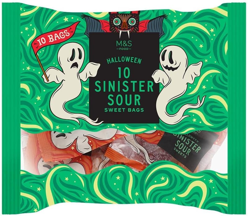 Marks & Spencer 10 Sinister Sour Minipacks Geleebonbons