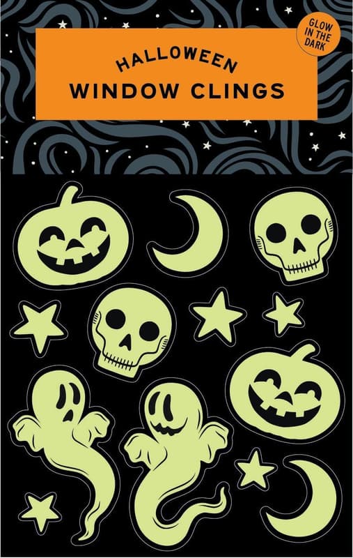 Marks & Spencer 12 Halloween-Fenster-Haftbilder, im Dunkeln leuchtend