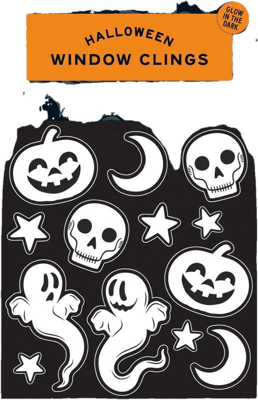 Marks & Spencer 12 Halloween-Fenster-Haftbilder, im Dunkeln leuchtend