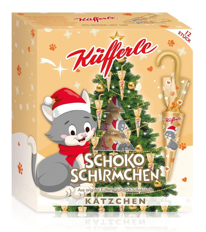 Küfferle Schokoschirmchen Kätzchen 12er