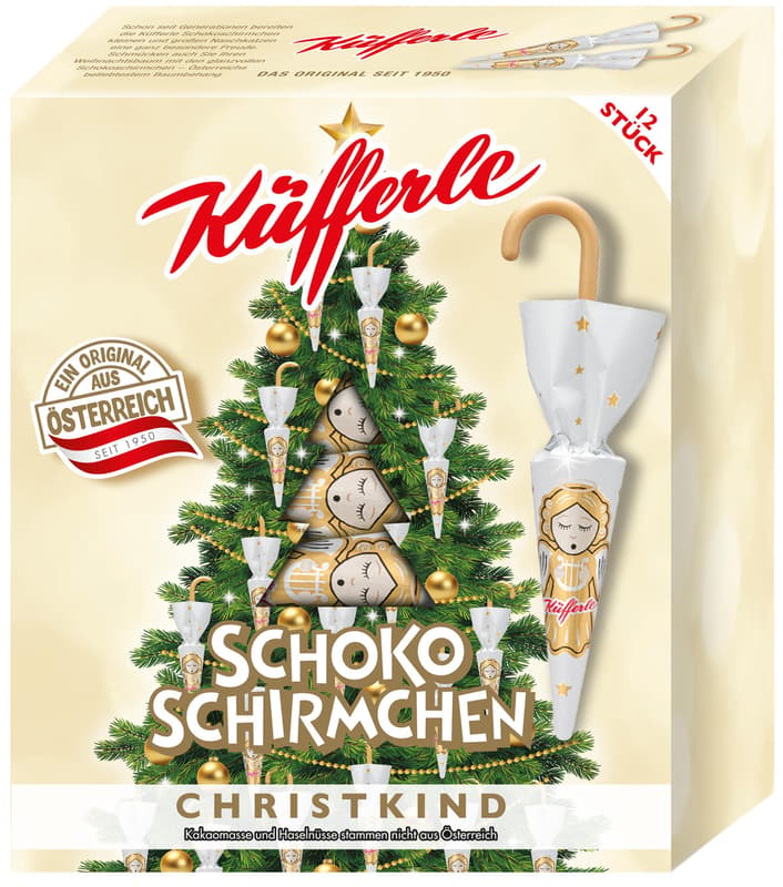 Küfferle Schokoschirmchen Christkind 12er