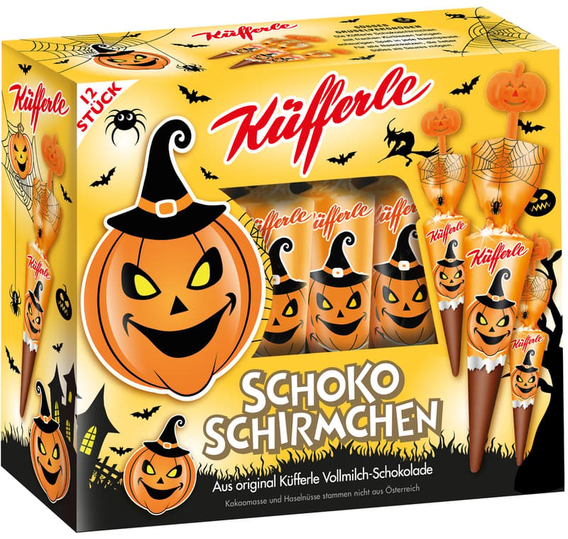 Küfferle Schokoschirmchen Kürbis 12er