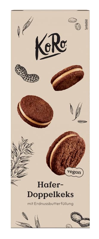 KoRo Oat Sandwich Cookie with Peanut Butter Filling