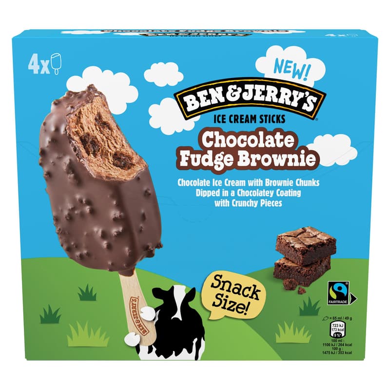 Ben & Jerry's Chocolate Fudge Brownie am Stiel 4 (tiefgekühlt)