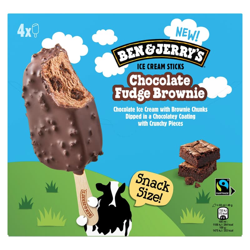 Ben & Jerry's Chocolate Fudge Brownie am Stiel 4 (tiefgekühlt)