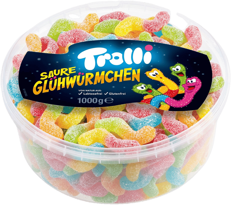 Trolli Saure Glühwürmchen XXL-Dose