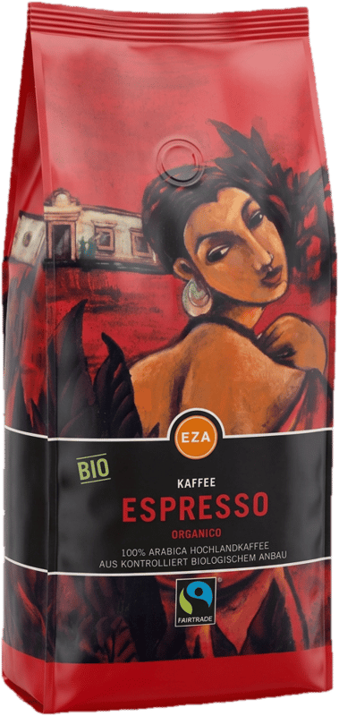 EZA BIO Fairtrade Kaffee Organico Espresso ganze Bohne