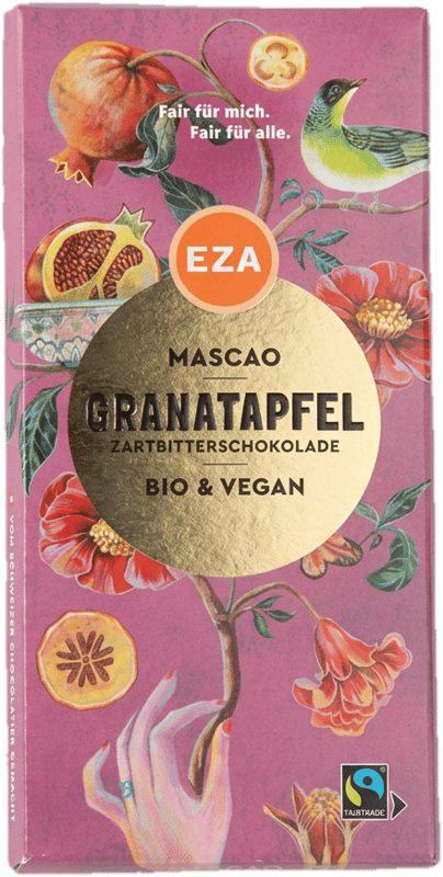 EZA BIO Fairtrade Schokolade Zartbitter & Granatapfel