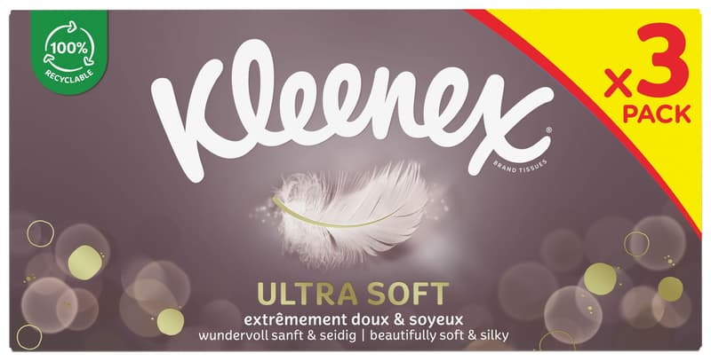 Kleenex Ultra Soft Box 3-lagig, 3x64 Tücher