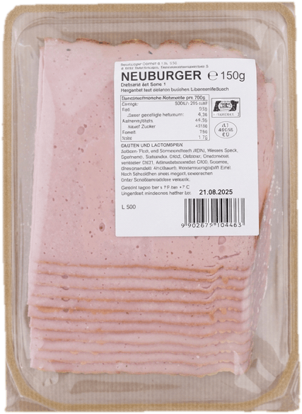 Neuburger Prepack fixed weight (5x150g)