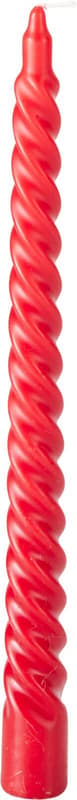 Twisted candles 45 × 260 mm, paraffin/wax, red