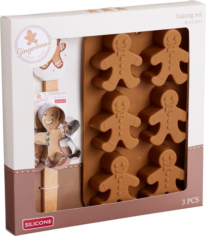 Backset Lebkuchenmann, 3-tlg.