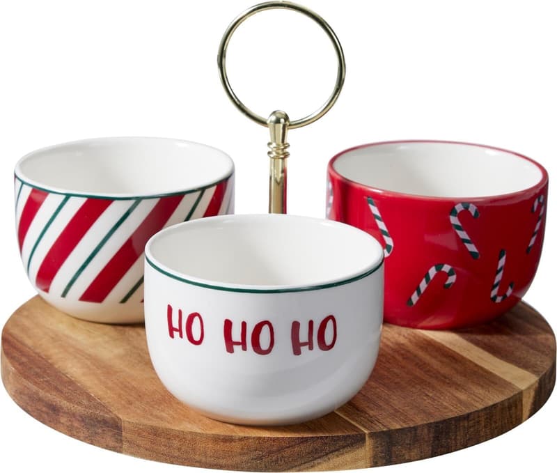 Christmas serving set, 4-piece, 29 × 29 cm