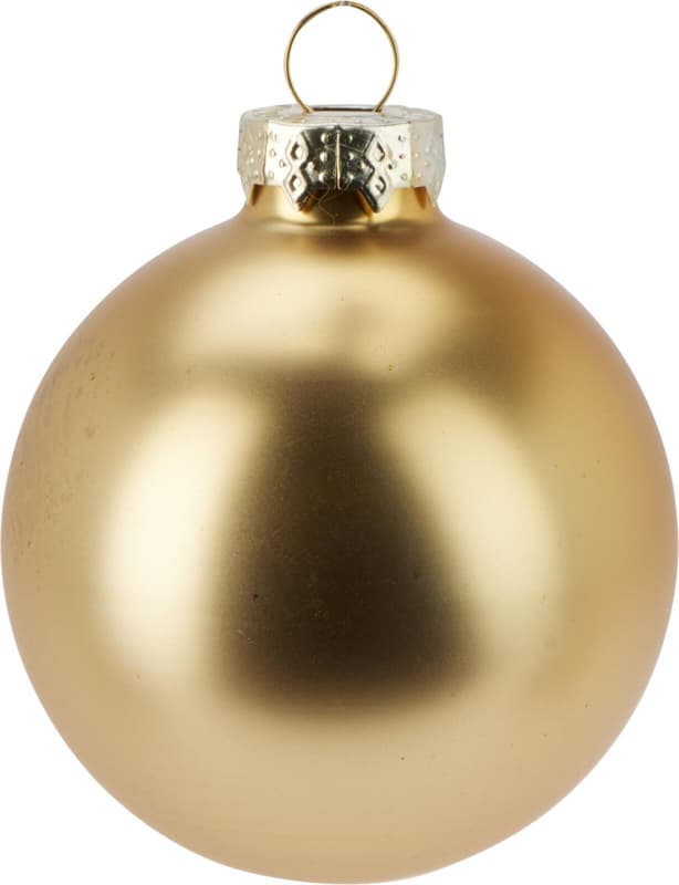 Weihnachtskugeln Ø 6 cm, Glas, Gold