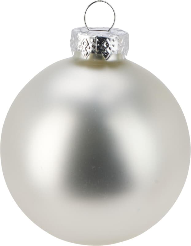 Christmas baubles Ø 6 cm, glass, silver