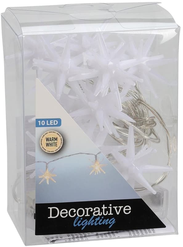 LED star string lights 120 cm, plastic/metal, warm white