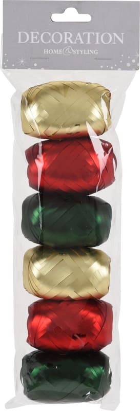 Gift ribbon set 6-piece 5 mm × 10 m,