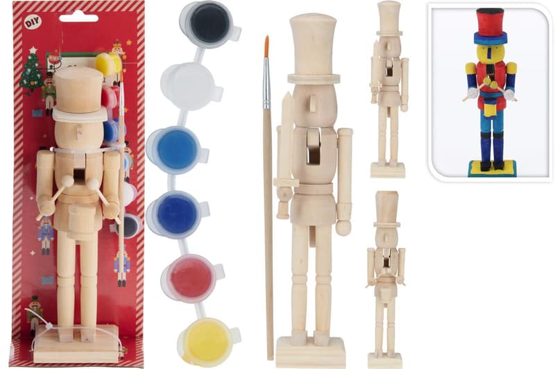 DIY Nutcracker 22. 5 cm, pine wood