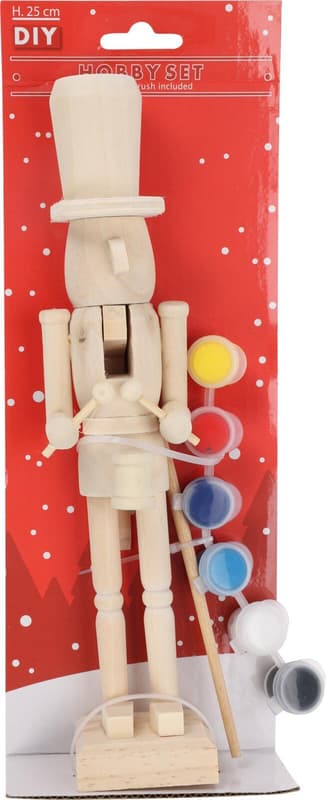 DIY Nutcracker 22. 5 cm, pine wood