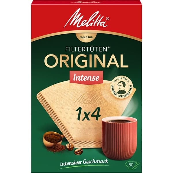 Melitta Gourmet Intense filter papers natural 1x4/80 pieces