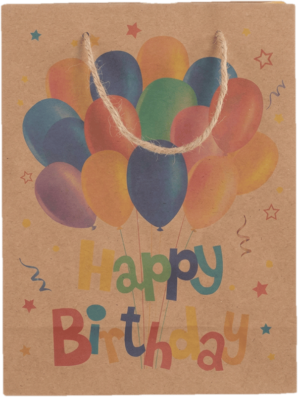 Idena Gift Bag Happy Birthday Balloons 18x23x8cm