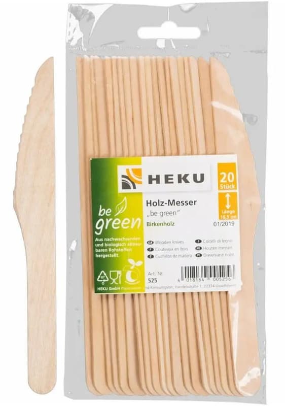 Wooden knives, 20 pieces