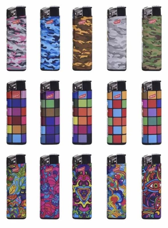 Electronic lighter, 3 pieces in different colors