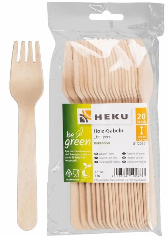 Wooden forks, 20 pieces