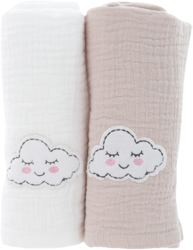 Parsa Beauty baby cloth white beige muslin