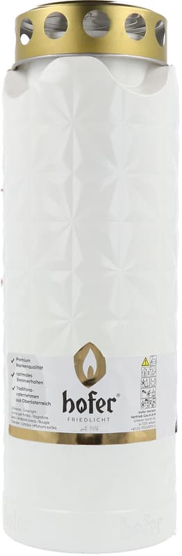 Hofer Crystal Light 14-Day Burn Time, White